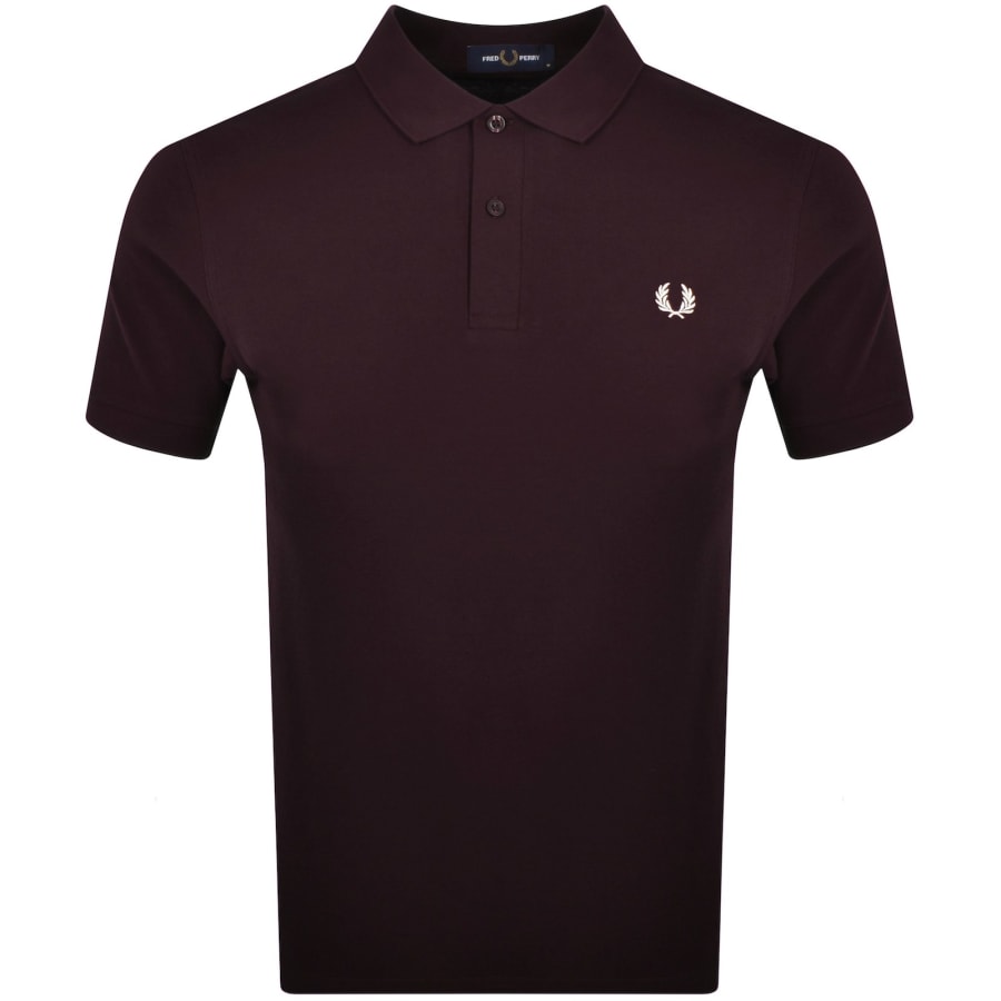 Fred Perry Plain Polo T Shirt Burgundy Mainline Menswear Canada